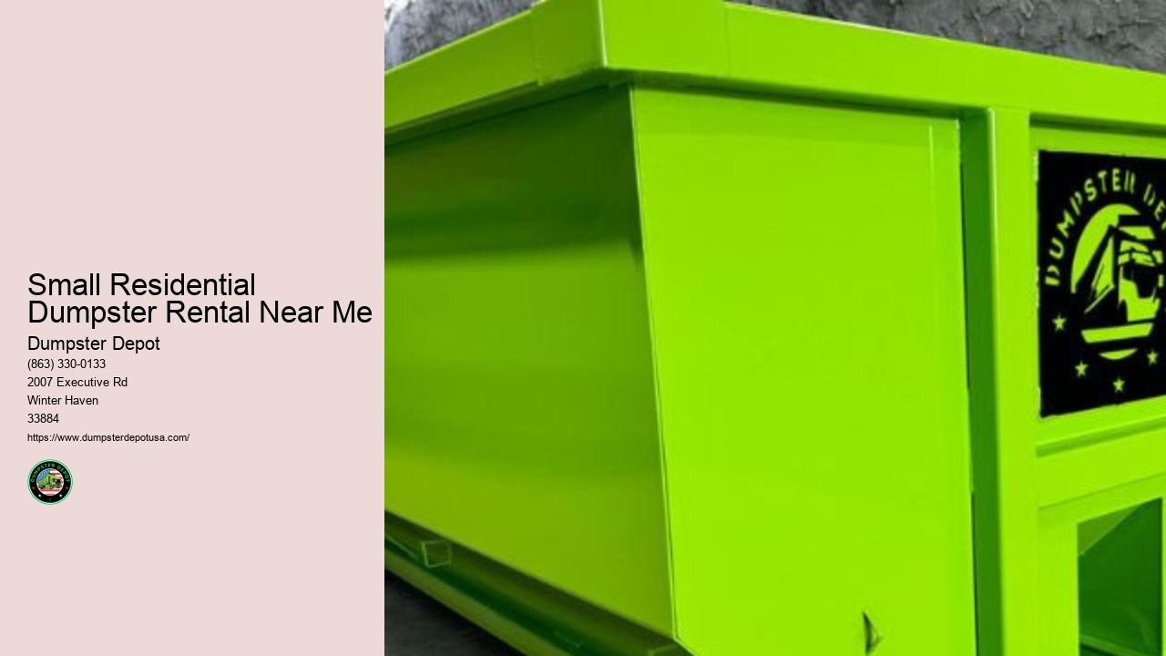 Small Residential Dumpster Rental Near Me